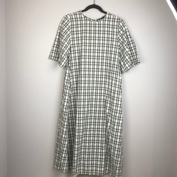 zara checkered dress